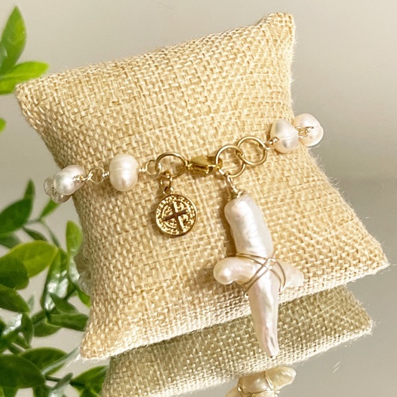 Handmade✨✨ Freshwater pearl bracelet - Picture 3 of 12